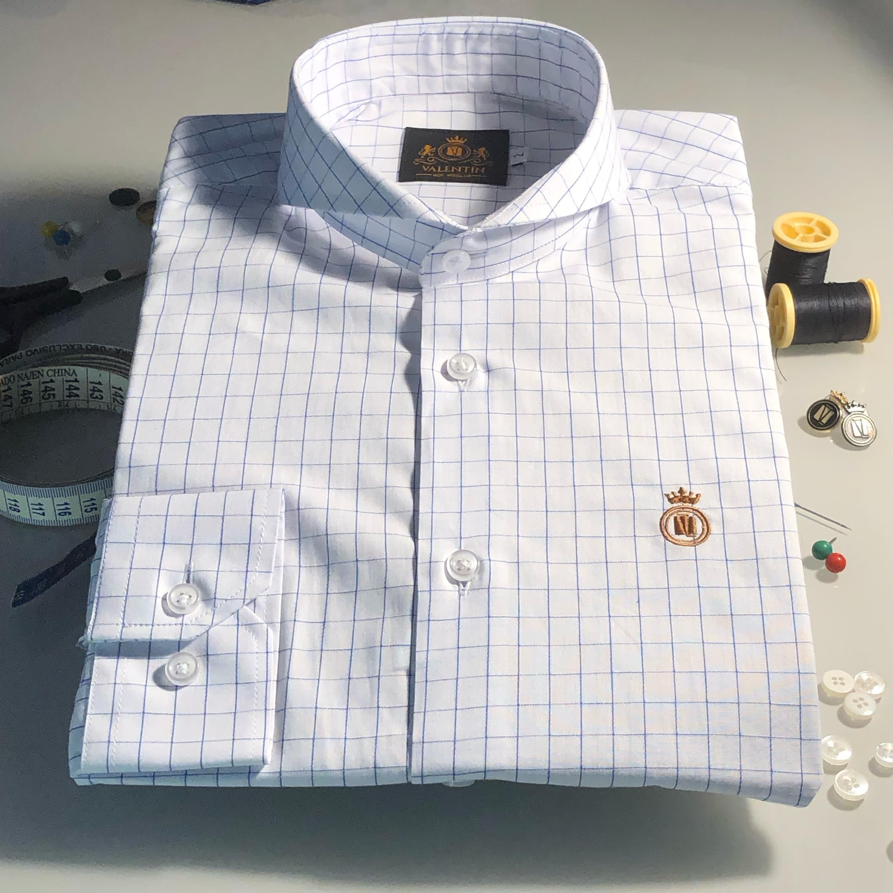 Camisa Cutaway Xadrez