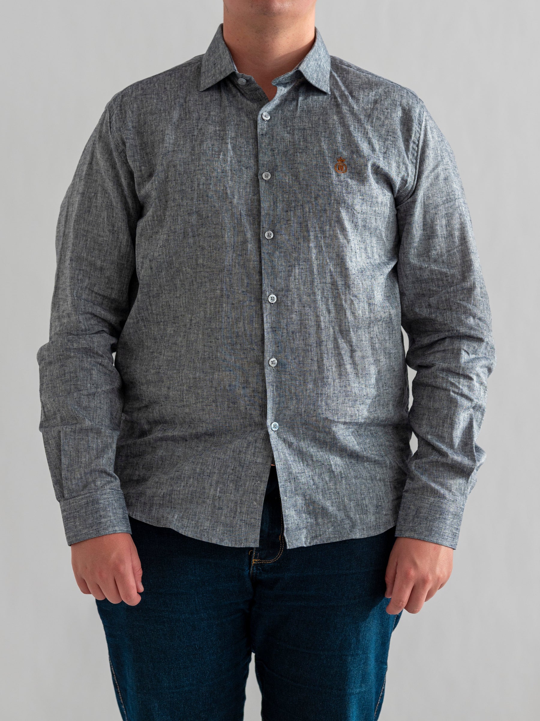 Camisa Chumbo Rajado