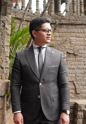 Costume preto Príncipe de Gales-FORJA