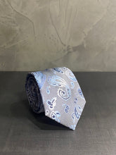 Gravata Cinza/Azul Kashmir