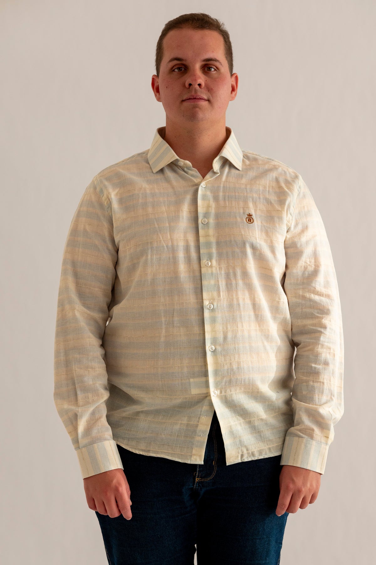 Camisa Bege Listrada